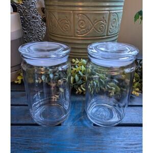 2 Large 20oz Empty Glass Candle Jars with Sealing Lids DIY Candle Making Storage
